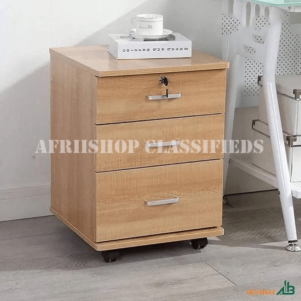 Office Cabinet; Wooden 3 Drawer Storage Cabinet