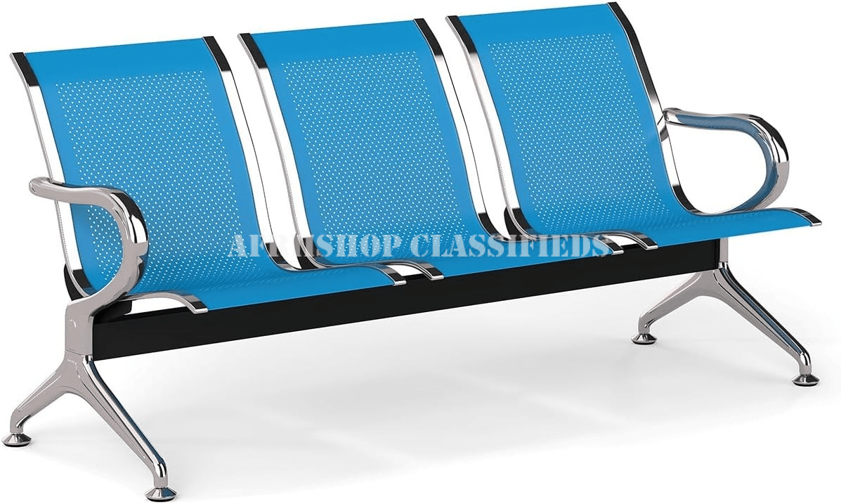 Office Bench; 3- Seater Metallic Reception Bench