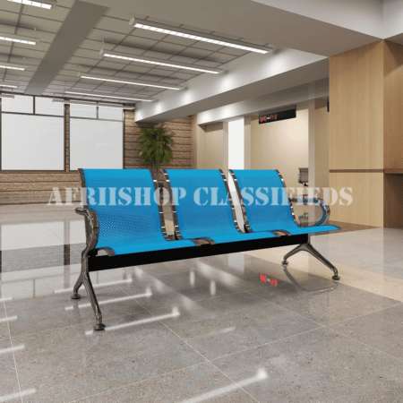 Office Bench; 3- Seater Metallic Reception Bench
